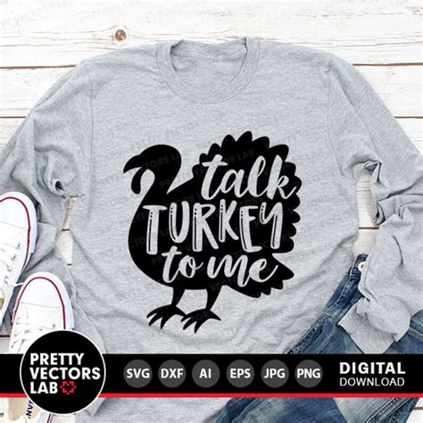 Talk Turkey To Me Svg Thanksgiving Svg Dxf Eps Png Turkey Etsy