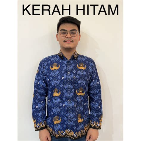 Jual Seragam Baju Batik Korpri Pria Terbaru Kerah Biru Xl Jakarta