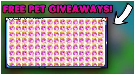 PET SIMULATOR X LIVE FREE MYTHICAL PET GIVEAWAYS YouTube