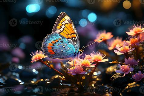 Flower Meadow Anime Style Butterfly Ai Generative 29634193 Stock