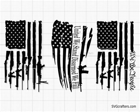 American Gun Flag Svg Rifle Flag Svg Guns Svg 2nd Amendment Etsy