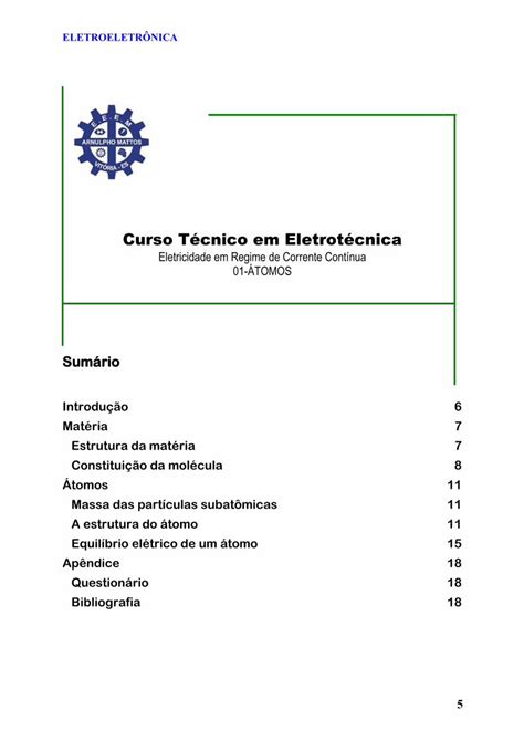 Pdf Curso T Cnico Em Eletrot Cnica Drb M Org Desenvolvimento Dos