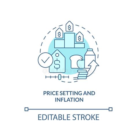 Icono Del Concepto De Fijaci N De Precios E Inflaci N Turquesa