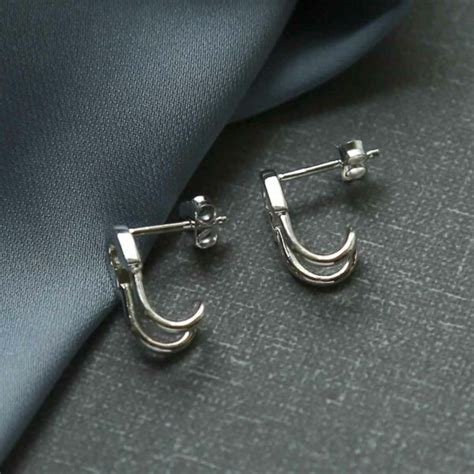 Sterling Silver Safety Pin Hug Studs Affordable Martha Jackson