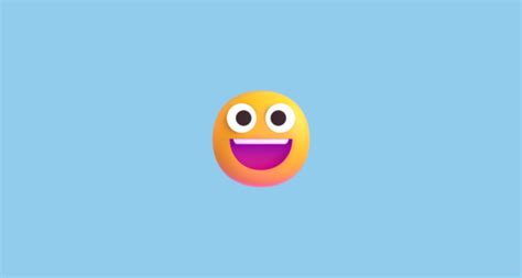 Faccina Con Un Gran Sorriso Emoji On Microsoft Teams