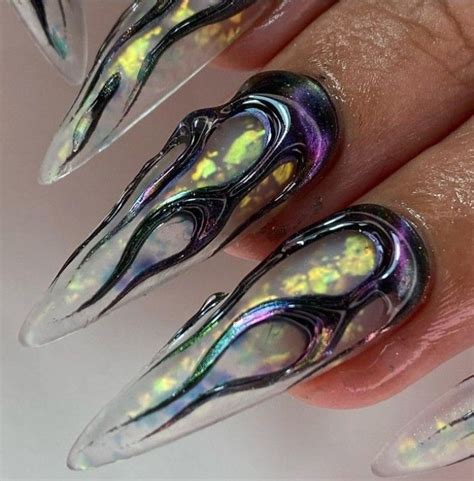 Pin by Яна Саркисян on Mаникюр Grunge nails Unique nails Rave nails