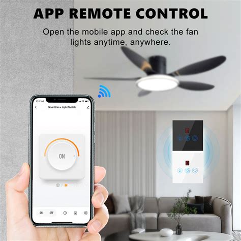 Tuya WiFi Smart Fan Light 2 In 1 Switch Fan Speed Light On Off