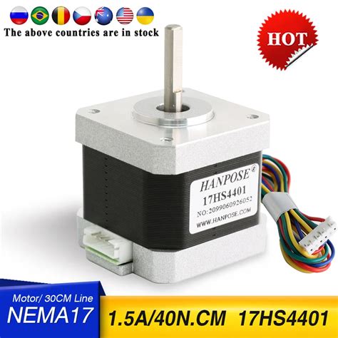 Free Shipping 1pcs 4 Lead Nema17 Stepper Motor 42 Motor Nema 17 Motor 1