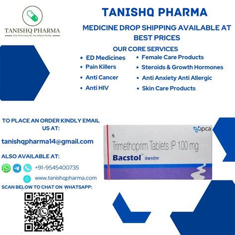 Trimethoprim 100 Mg Tablets Bacstol 100 Packaging Type Stripe At