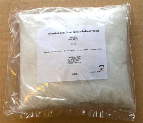 Potassium Aluminium Sulfate Dodecahydrate Potash Alum Pure P A