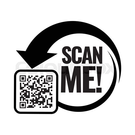 Scan Me Icon Symbol Or Emblem Vector Stock Vector Colourbox