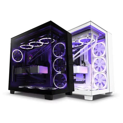 Nzxt H Flow Dual Chamber Mid Tower Airflow Case Black White Bermor