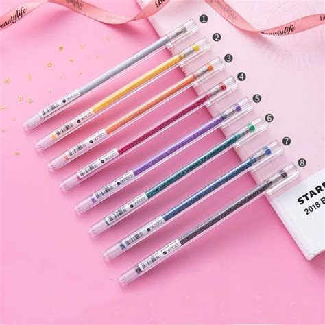 Stylo Colors Ensemble De Stylos Surligneurs Paillettes Couleurs