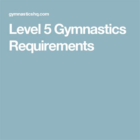 Level Gymnastics Requirements Gymnastics Levels Gymnastics Skills