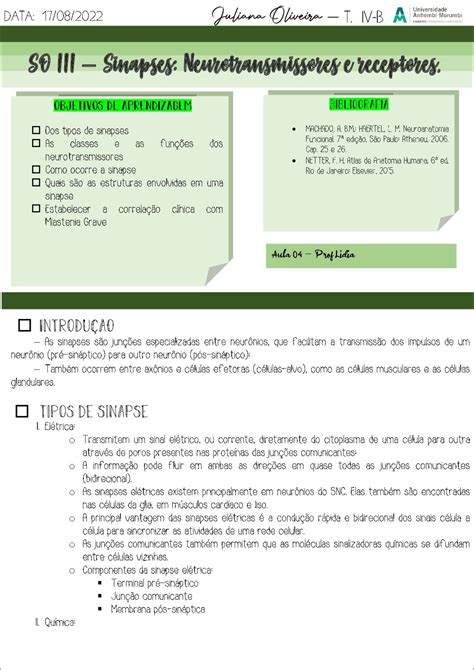 Mapas Mentais Sobre Sinapse Study Maps