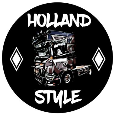 ADESIVO HOLLAND STYLE SCANIA 8 CM NERO