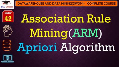 L42 Association Rule Mining Arm Apriori Algorithm Example Data Mining Lectures In Hindi