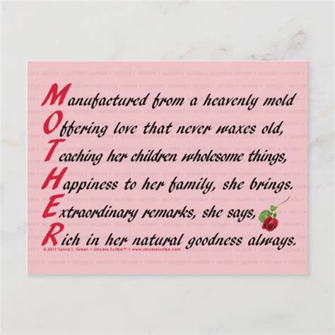 Mother Day Acrostic Poems