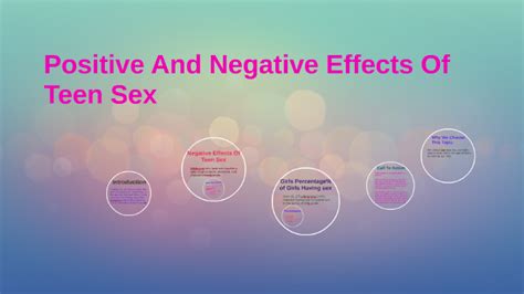 Positive And Negative Effects Of Teen Sex By Evane Garmenez