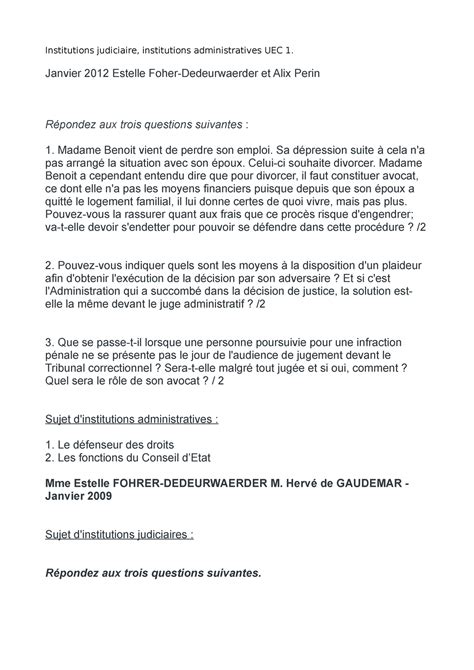 Ija L Exemple Qcm Institutions Judiciaire Institutions