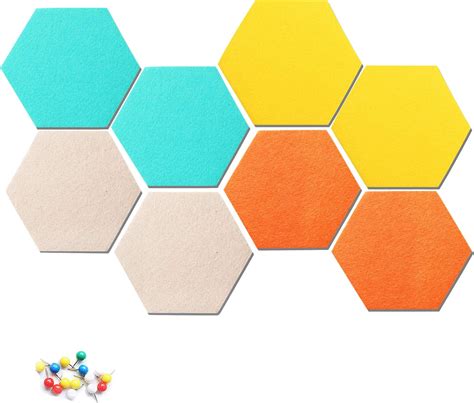 Seg Direct Large Felt Pin Board Hexagon Notice Board Self Adhesive