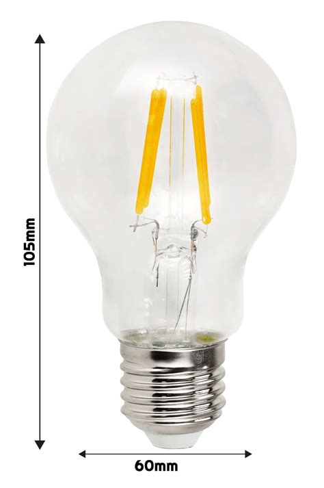 Żarówka LED filament E27 A60 6W biała neutralna kod MZ0234 Berge