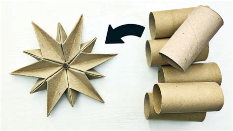 Origami Star Made Of Toilet Paper Rolls Easy Paper Craft Recycle