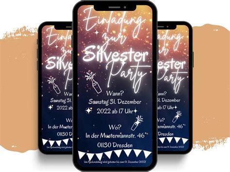 Three Iphones With An Advertisement On Them For The Silverstor Party In