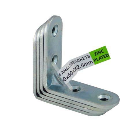 Carinya 50 X 50 X 20 X 2 5mm Zinc Plated Angle Bracket 4 Pack