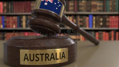 Australia Law And Justice System With National Flag Stock Illustration Illustration Of