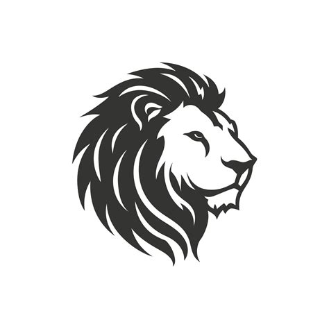 Lion Icon On White Background Simple Vector Illustration