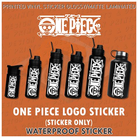 One Piece Logo Tumbler Sticker For Aquaflask Waterproof Cut Out Vinyl