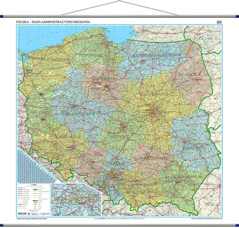 Polska Mapa Administracyjno Drogowa X Cm