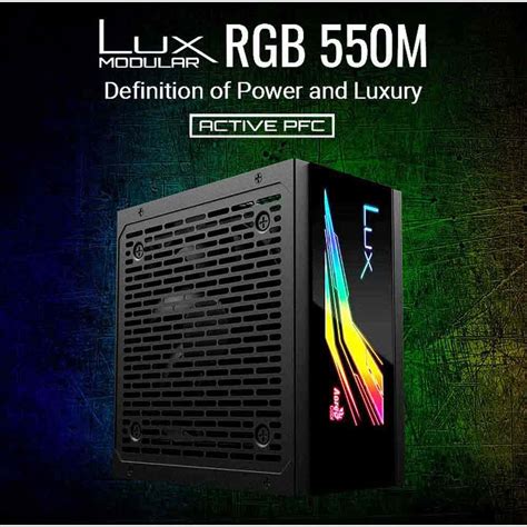 Aerocool LUX RGB 550W 80 Plus Bronze Power Supply Techinn