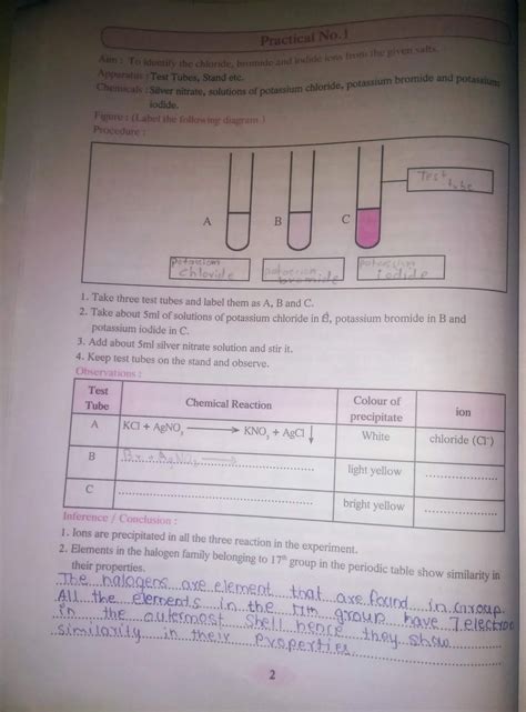 10th Science Practical Answers Pdf 10th Class Journal Answers Pdf