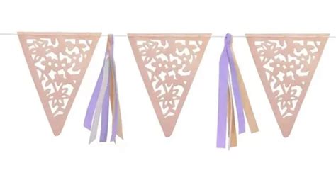 Guirnalda Banderin De Friselina Nude Calado Con Tira 3 Mts en venta en Morón Bs As G B A Oeste