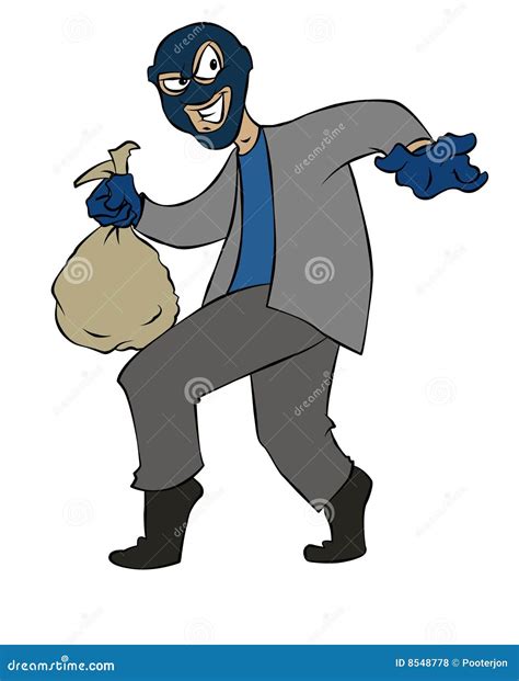 Cartoon Burglar Stock Illustration Illustration Of Thief 8548778