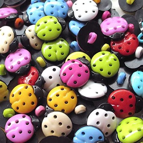 Chenkou Craft Ladybug Plastic Buttons Sewing Notions Accessories Diy