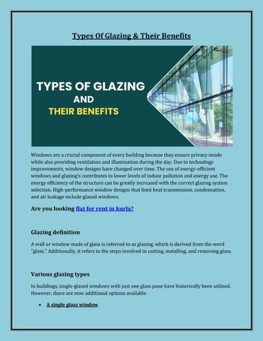 Types Of Glazing & Their Benefits by yamuna navimumbaihouses - Issuu