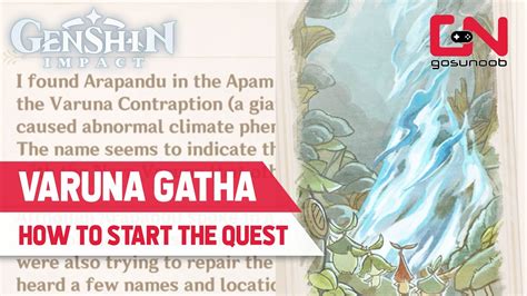 How To Start Varuna Gatha Quest Line In Genshin Impact Youtube