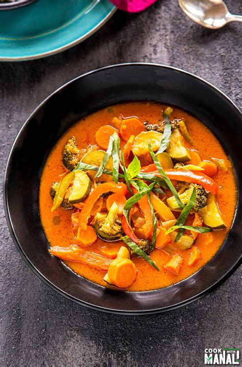 Vegetarian Thai Red Curry VIDEO Cook With Manali