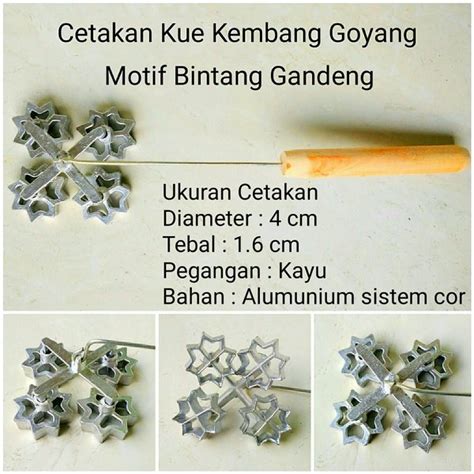 Jual Cetakan Kue Kembang Goyang Model Bintang Gandeng Di Lapak Istana