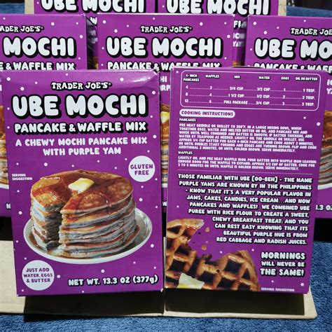 Trader Joe S Ube Mochi Pancake And Waffle Mix Food Drinks Packaged