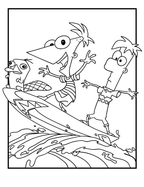 Phineas And Ferb Coloring Pages Clip Art Library