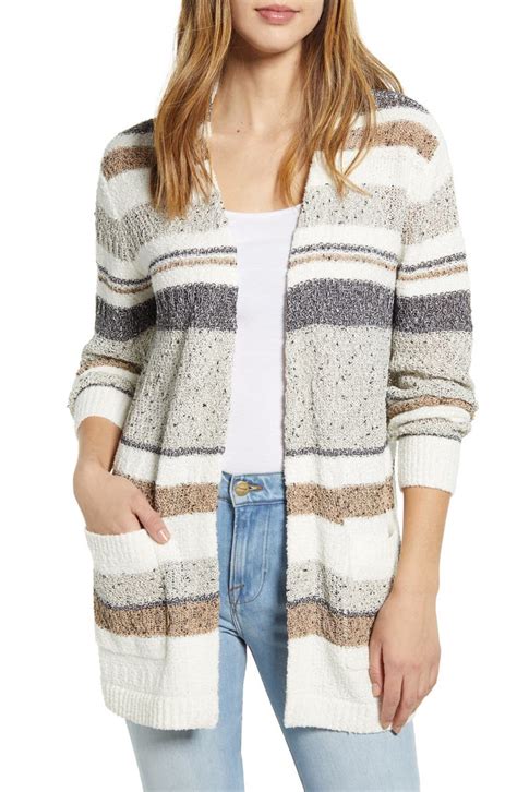 Caslon® Marled Stripe Cardigan | Nordstrom