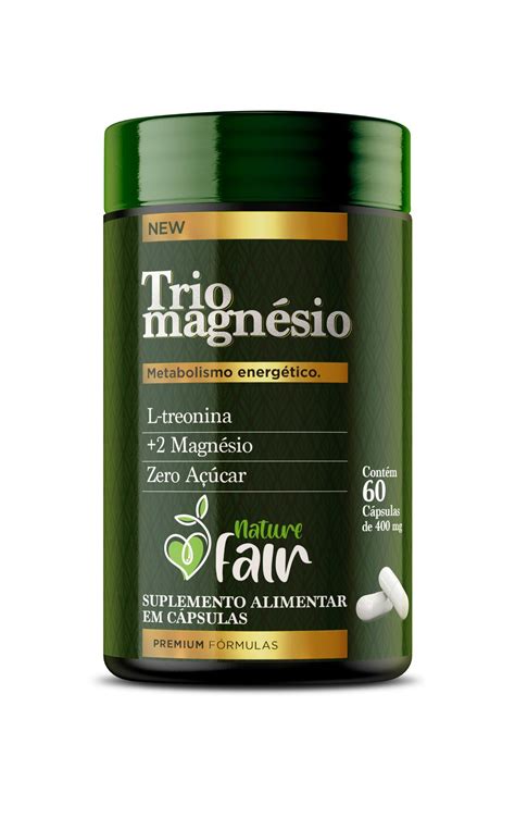 Qual O Melhor Trio De Magnésio - Trio Magnésio 550mg Nature Fair 60 cápsulas - Suplemento para ...