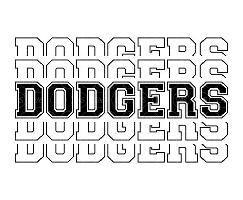 Stacked Dodgers Svg Go Dodgers Svg Run Dodgers Team Svg - Etsy