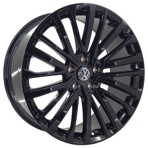 Jogo Rodas VW Amarok Aro 20X8 5 5x120 Preto Brilhante Athena Store