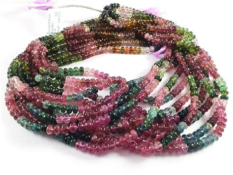 Order Tourmaline Smooth Roundelle Shape Beads At Wholesale Price