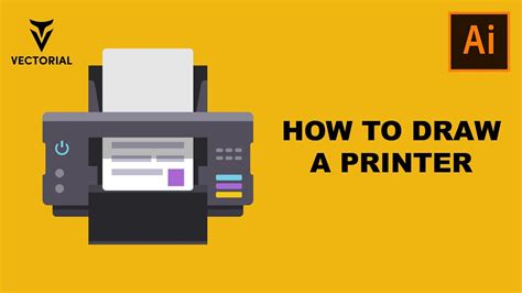 How To Draw A Printer Vector In Adobe Illustrator Youtube